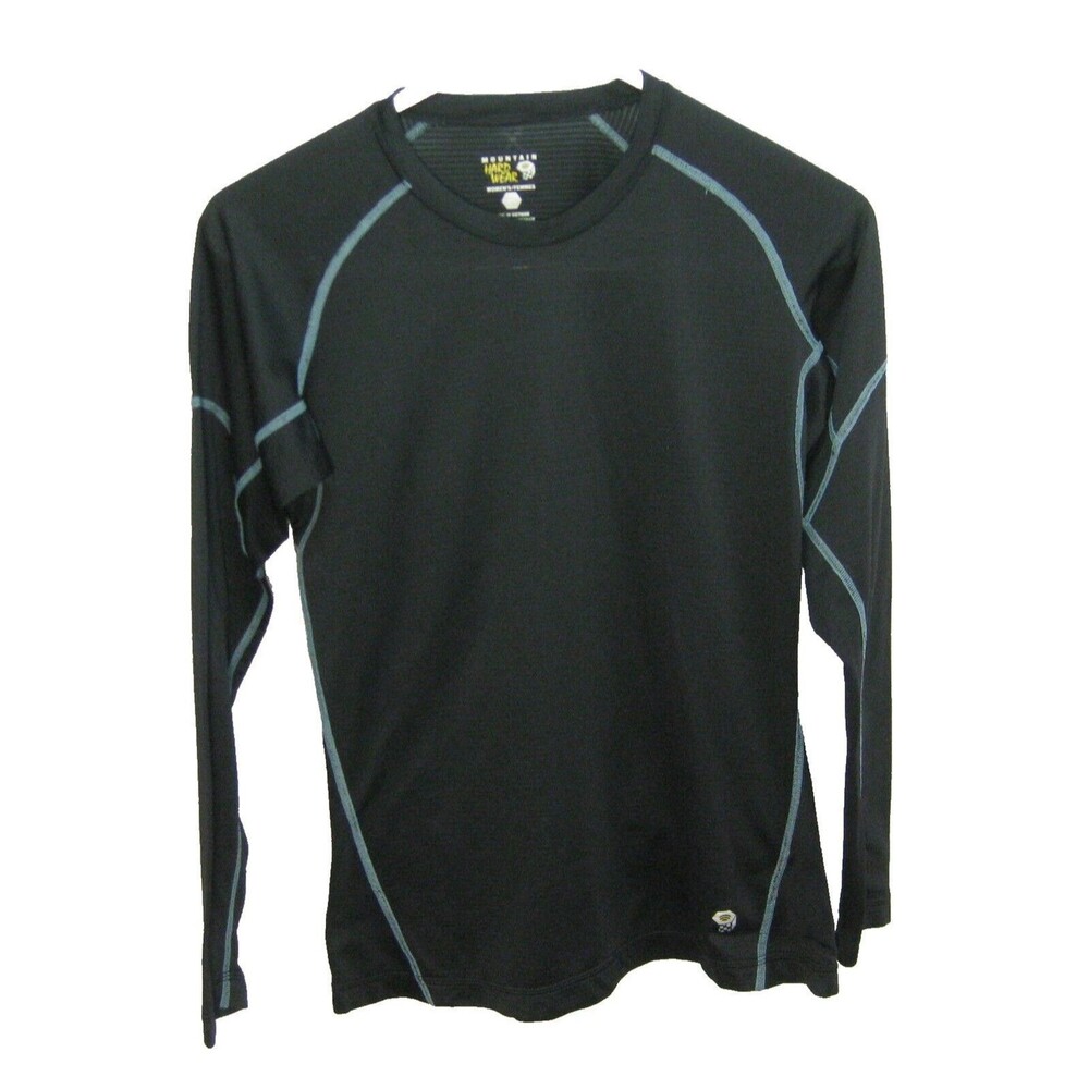 MOUNTAIN HARDWEAR Women's Small Black Athletic Long Sleeve Base Layer Shirt Top